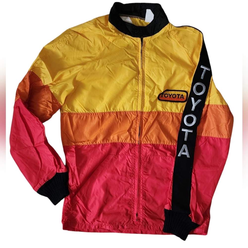 Vintage TOYOTA Block Racing Jacket Windbreaker Sz. XS Mens